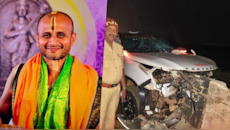 ಡಿವೈಡರ್‌ಗೆ ಡಿಕ್ಕಿ ಹೊಡೆದ ಉತ್ತರಾದಿ ಮಠದ ಕಾರು; ಸತ್ಯಾತ್ಮತೀರ್ಥ ಸ್ವಾಮೀಜಿ ಸೇರಿ ಮೂವರಿಗೆ ಗಾಯ