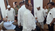 ಚಿಕ್ಕೋಡಿ: ಸಂಸದರ ಕಚೇರಿಯಲ್ಲೇ ಕಾಂಗ್ರೆಸ್‌ ಆಂತರಿಕ ಅಸಮಾಧಾನ ಸ್ಫೋಟ 