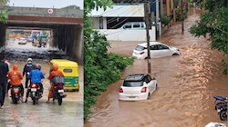 ಬೆಳ್ಳಂಬೆಳಗ್ಗೆ ಸಿಲಿಕಾನ್ ಸಿಟಿಯಲ್ಲಿ ಭರ್ಜರಿ ಮಳೆ; ಜಲಾವೃತವಾದ ರಸ್ತೆಗಳು, ಧರೆಗುರುಳಿದ ಮರ!