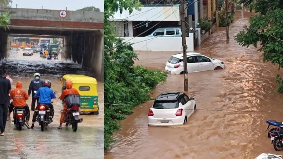 ಬೆಳ್ಳಂಬೆಳಗ್ಗೆ ಸಿಲಿಕಾನ್ ಸಿಟಿಯಲ್ಲಿ ಭರ್ಜರಿ ಮಳೆ; ಜಲಾವೃತವಾದ ರಸ್ತೆಗಳು, ಧರೆಗುರುಳಿದ ಮರ!
