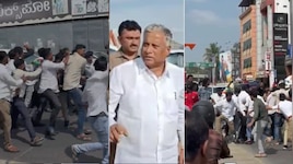 ಕೇಂದ್ರ ಸಚಿವ ವಿ.ಸೋಮಣ್ಣನಿಗೆ ಶಿವಮೊಗ್ಗದಲ್ಲಿ ಪ್ರತಿಭಟನೆ ಬಿಸಿ