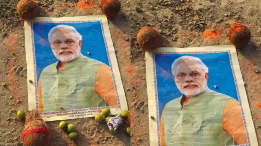 ಪ್ರಧಾನಿ ಮೋದಿ ಫೋಟೋ ಇಟ್ಟು ಸ್ಮಶಾನದಲ್ಲಿ ವಾಮಾಚಾರ!? ವಿಡಿಯೋ ವೈರಲ್