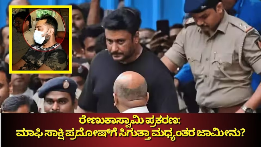 ರೇಣುಕಾಸ್ವಾಮಿ ಪ್ರಕರಣ: ಮಾಫಿ ಸಾಕ್ಷಿ ಪ್ರದೋಷ್‌‌ಗೆ ಸಿಗುತ್ತಾ ಮಧ್ಯಂತರ ಜಾಮೀನು?
